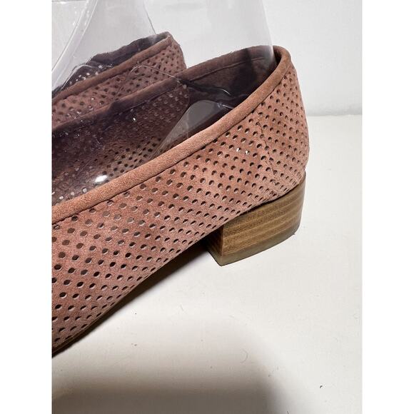 Jeffrey Campbell EUC Pink Suede Luella Perforated Ballet Flat Shoe Size 9 - Picture 3 of 7
